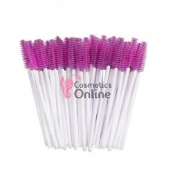 Periute Mascara pentru extensii gene false MPG06, 10 bucati Fuchsia cu Alb